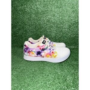 Nobull Womens Size 9 Mens 7.5 Tropical Canvas Trainer Cream Pink Running Shoes